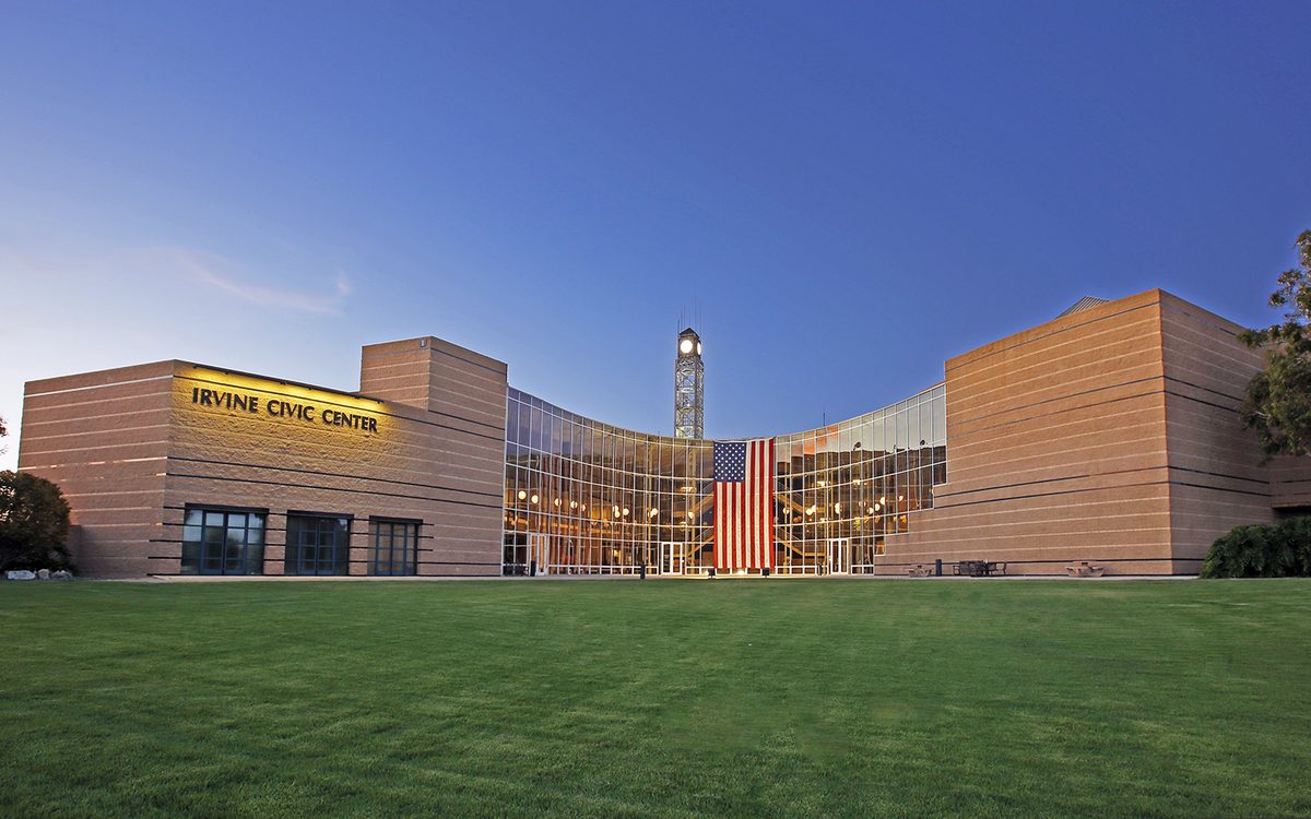 Irvine Civic Center on a clear day