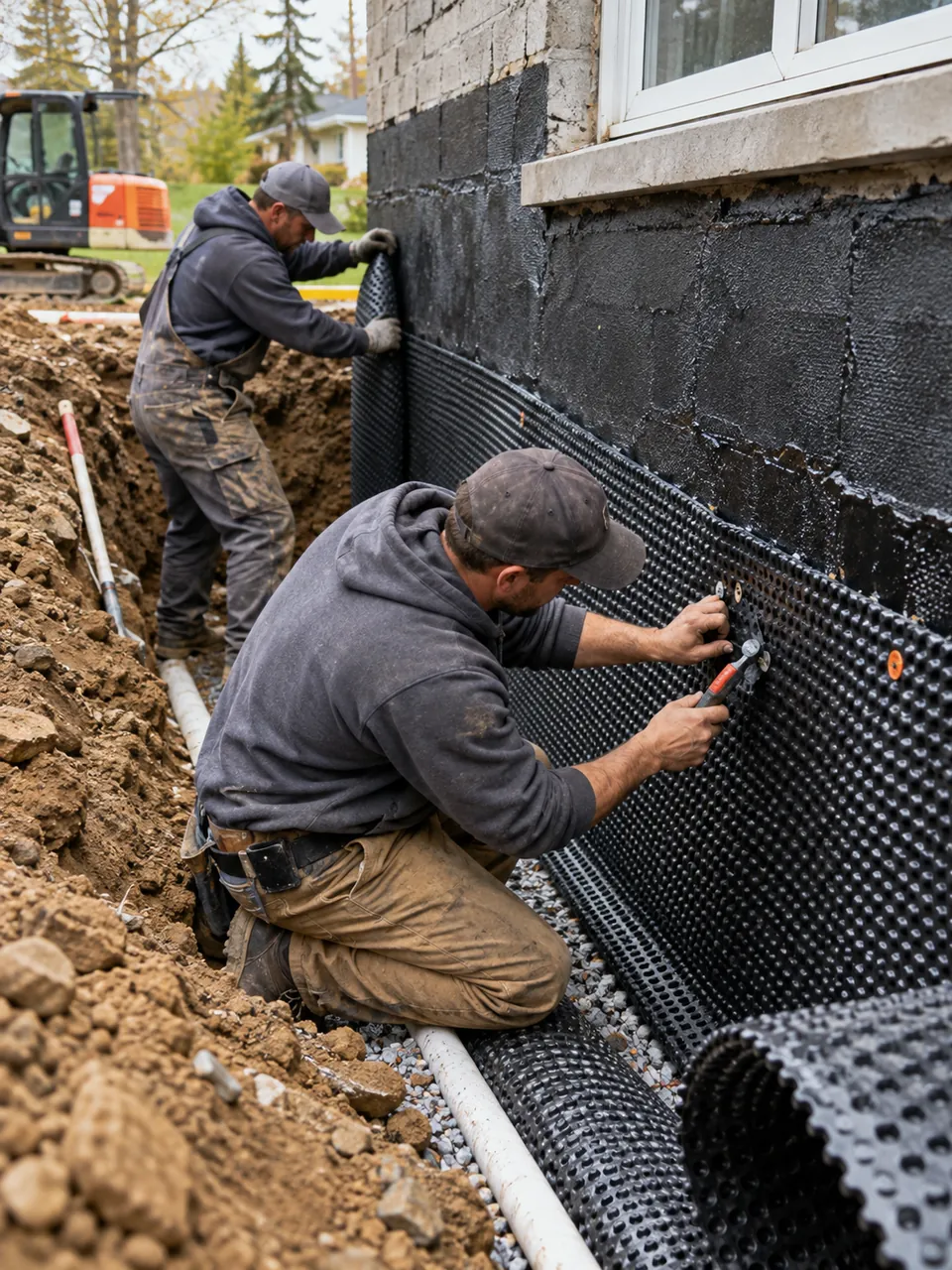 Waterproofing protection for hillside retaining walls and below-grade concrete structures in Riverside County, CA