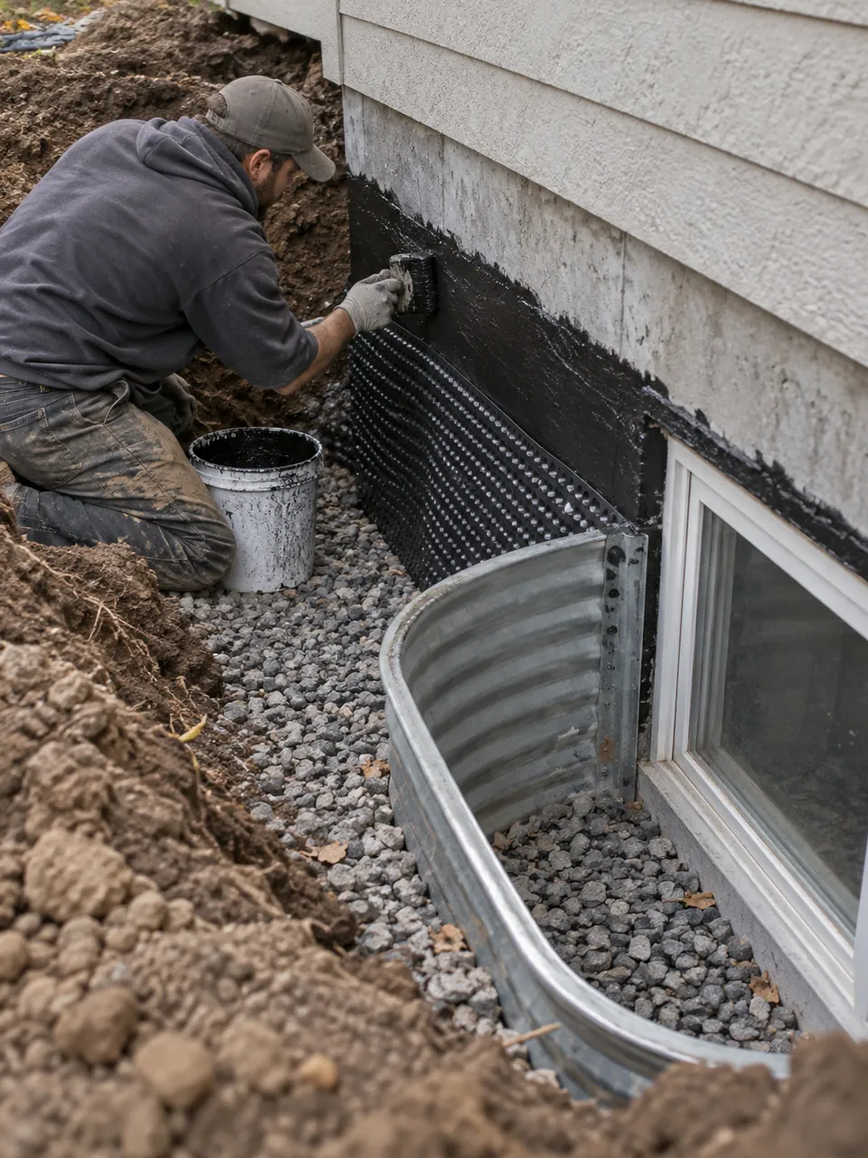 Waterproofing membrane protecting hillside retaining walls and exposed concrete decks in Santa Clarita, CA